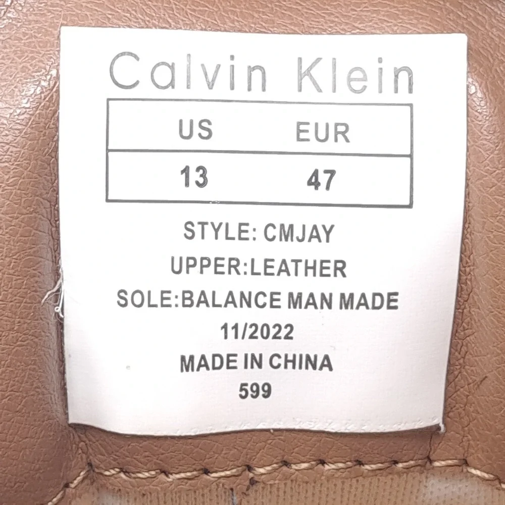 Calvin Klein Jay Men's Size 13 Taupe Suede Penny Loafers Dress Shoes CMJAY